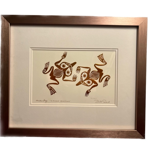 Indigenous collection Other - Haida Frog HLKKYAAN QQUSTTAAN framed 12x14 print
